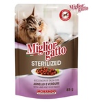 Miglior Gatto Lamb and Vegetables Chunks Sterilized Cat Wet Food 85 gm