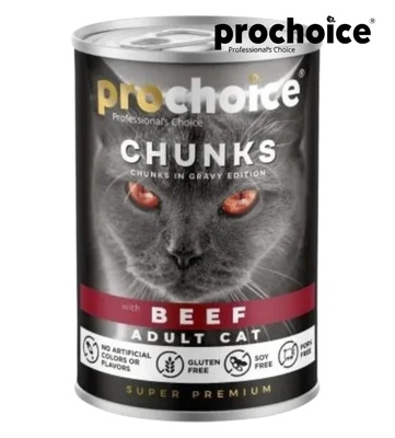 Prochoice Beef Chunks Cat Wet Food 400gm