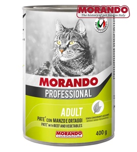 Morando Professional Beef and Vegetables Pate Cat Wet Food 400 gm