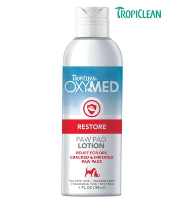 TropiClean OxyMed Paw Pad Lotion Cats and Dogs 118 ml