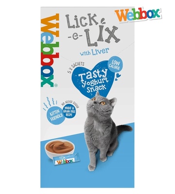 Webbox Lick-e-Lix Liver Creamy Cat Treats 15 gm x 5 pcs