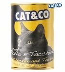 Cat & Co Chicken and Turkey Chunks Cat Wet Food 405 gm X 24 pcs