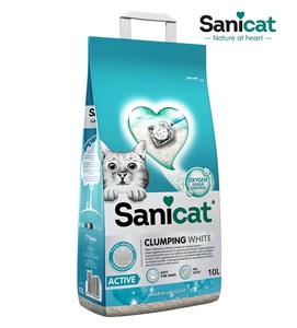Sanicat  White Active Marseille Soap Clumping Cat Litter 10 L