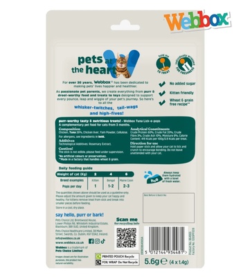 Webbox Lick-e-Pops Tuna Cat Treats 1.4 gm x 4 pcs