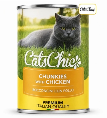 Cats Chic Chicken Chunks Cat Wet Food 415 gm