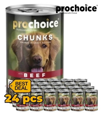 Prochoice Beef Chunks Dog Wet Food 400gm x 24pcs