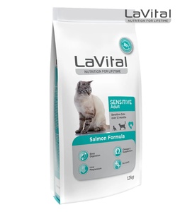 LaVital Salmon Sensitive Cat Dry Food 12kg