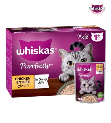 Whiskas Purrfectly Chicken Entree Cat Wet Food 85 gm x 12 pcs