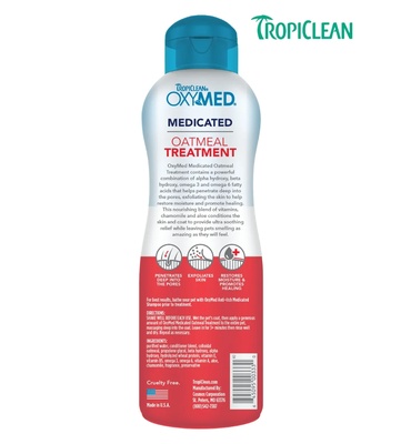 TropiClean OxyMed Medicated Anti-Itch Cat and Dogs Shampoo 592 ml