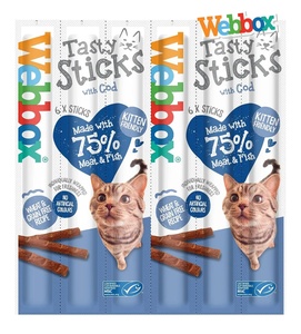 Webbox Cod Tasty Sticks Cat Treats 5 gm x 6 pcs