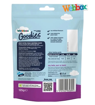 Webbox Goodies Chicken and Liver Baked Dog Treats 125gm