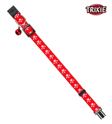 Trixie Paw Printed Red Cat Collar