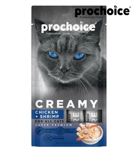 Prochoice Chicken and Shrimp Creamy Cat Treats 15gm x 4pcs