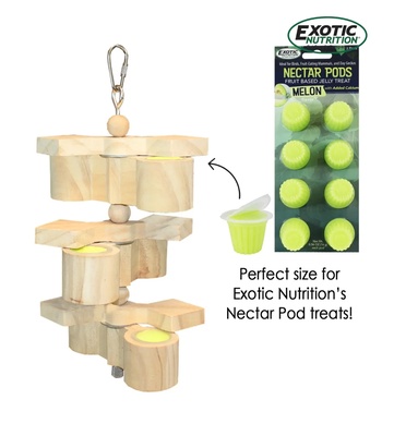 Exotic Nutrition Nectar Pod Forager L 2" x W 6" x H 10"