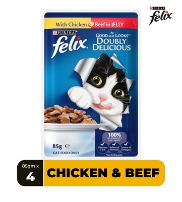 Felix As Good As It Looks Meat Selection in Jelly Cat Wet Food 85 gm x 12 pcs