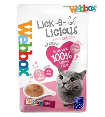 Webbox Lick-e-Licious Salmon Soup Cat Treats 20 gm x 4 pcs
