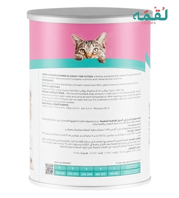 Loqma Chicken Chunks in Gravy Kitten Wet Food 400 gm