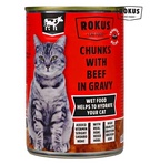 Rokus Beef Chunks in Gravy Cat Wet Food 415 gm