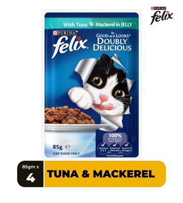 Felix As Good As It Looks Fish Selection in Jelly Cat Wet Food 85 gm x 12 pcs