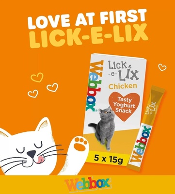 Webbox Lick-e-Lix Chicken Creamy Cat Treats 15 gm x 5 pcs