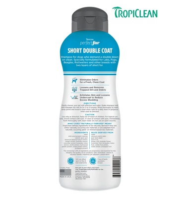 Tropiclean Perfectfur Short Double Coat Dog Shampoo 473 ml