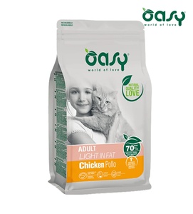 Oasy Chicken Light in Fat Cat Dry Food 1.5 kg