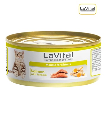 Lavital Salmon and Turmeric Kitten Mousse Wet Food 85gm