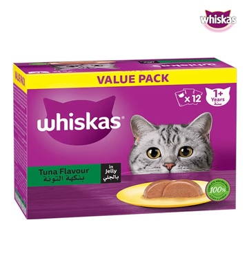 Whiskas Value Pack Tuna Flavor in Jelly Cat Wet Food 80 gm x 12 pcs