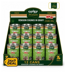 Protein Venison Chunks Cat Wet Food 400gm x 12pcs
