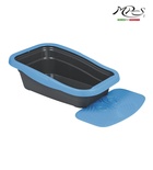 MPS2 Nella Blue Cat Litter Tray with Mat 58 x 36.5 x 18 cm