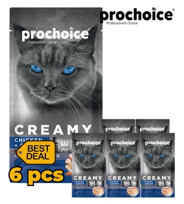 Prochoice Chicken and Shrimp Creamy Cat Treats 60gm x 6pcs