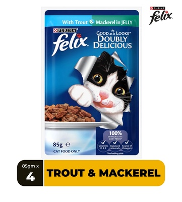 Felix As Good As It Looks Fish Selection in Jelly Cat Wet Food 85 gm x 12 pcs