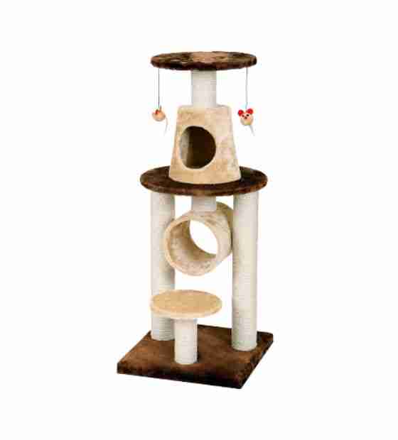 Fauna Bonalti Cat Play Tower - Beige-Brown