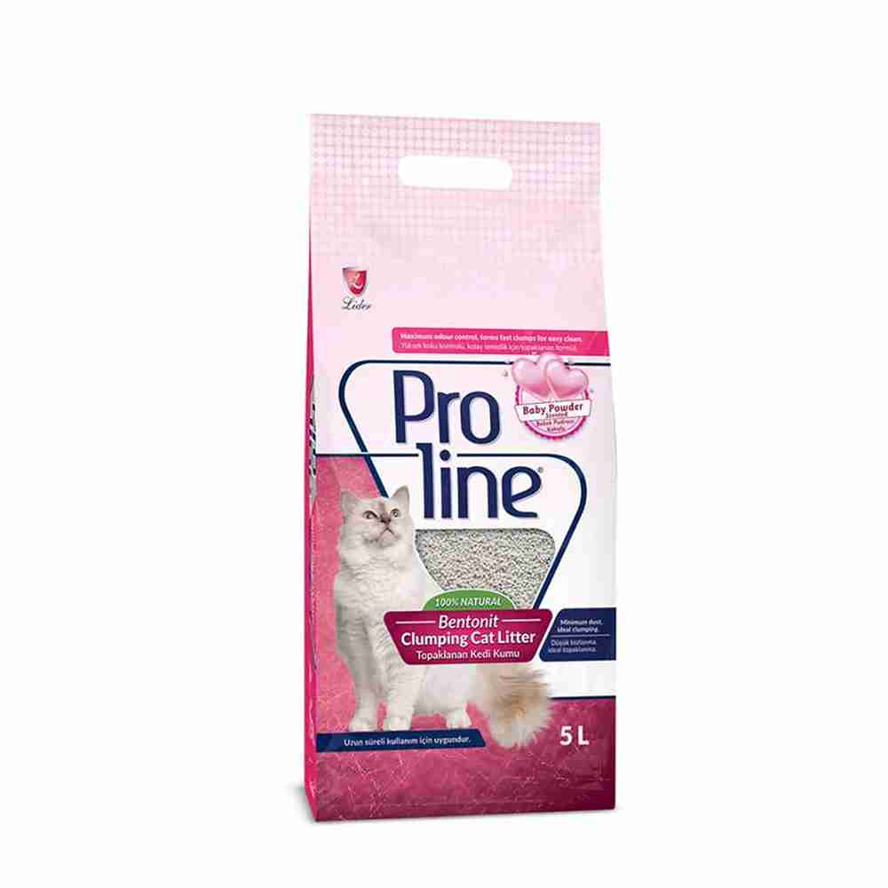 Proline Baby Powder Clumping Cat Litter, 5 ltr