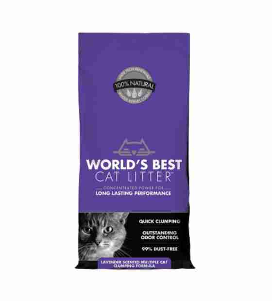 World's Best Multiple Cat Lavender Scented Clumping Formula Cat Litter, 8 lb
