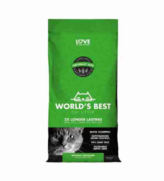 World's Best Original Unscented Clumping Corn Cat Litter, 28 lb