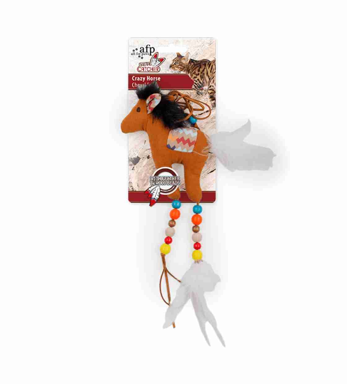 All For Paws Dream Catcher Crazy Horse, Cat Toy - Brown