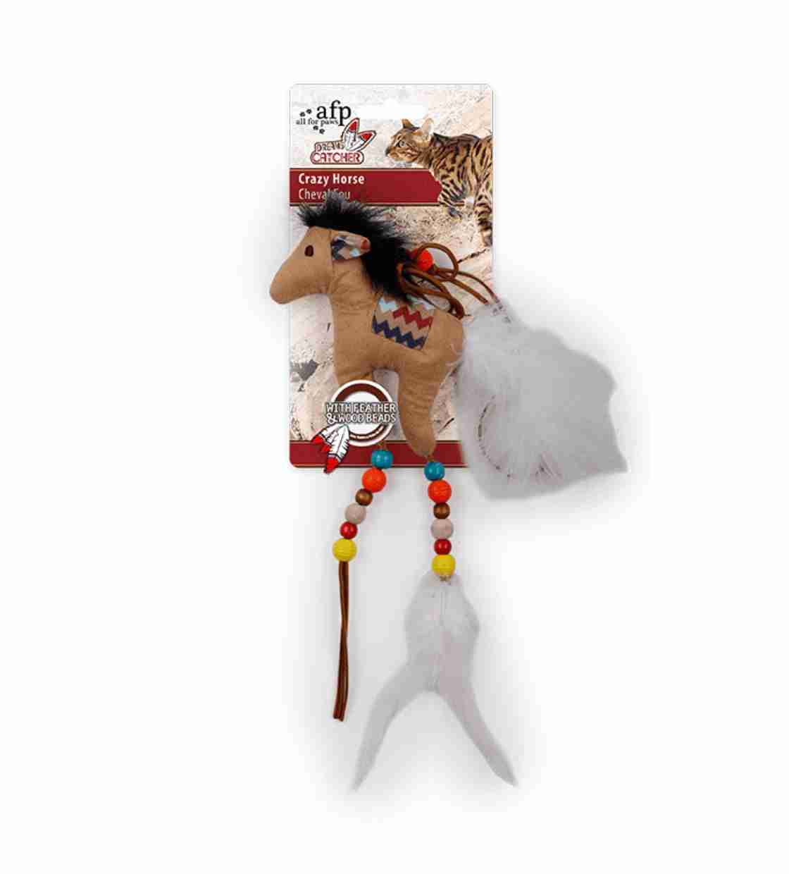 All For Paws Dream Catcher Crazy Horse, Cat Toy - Sand