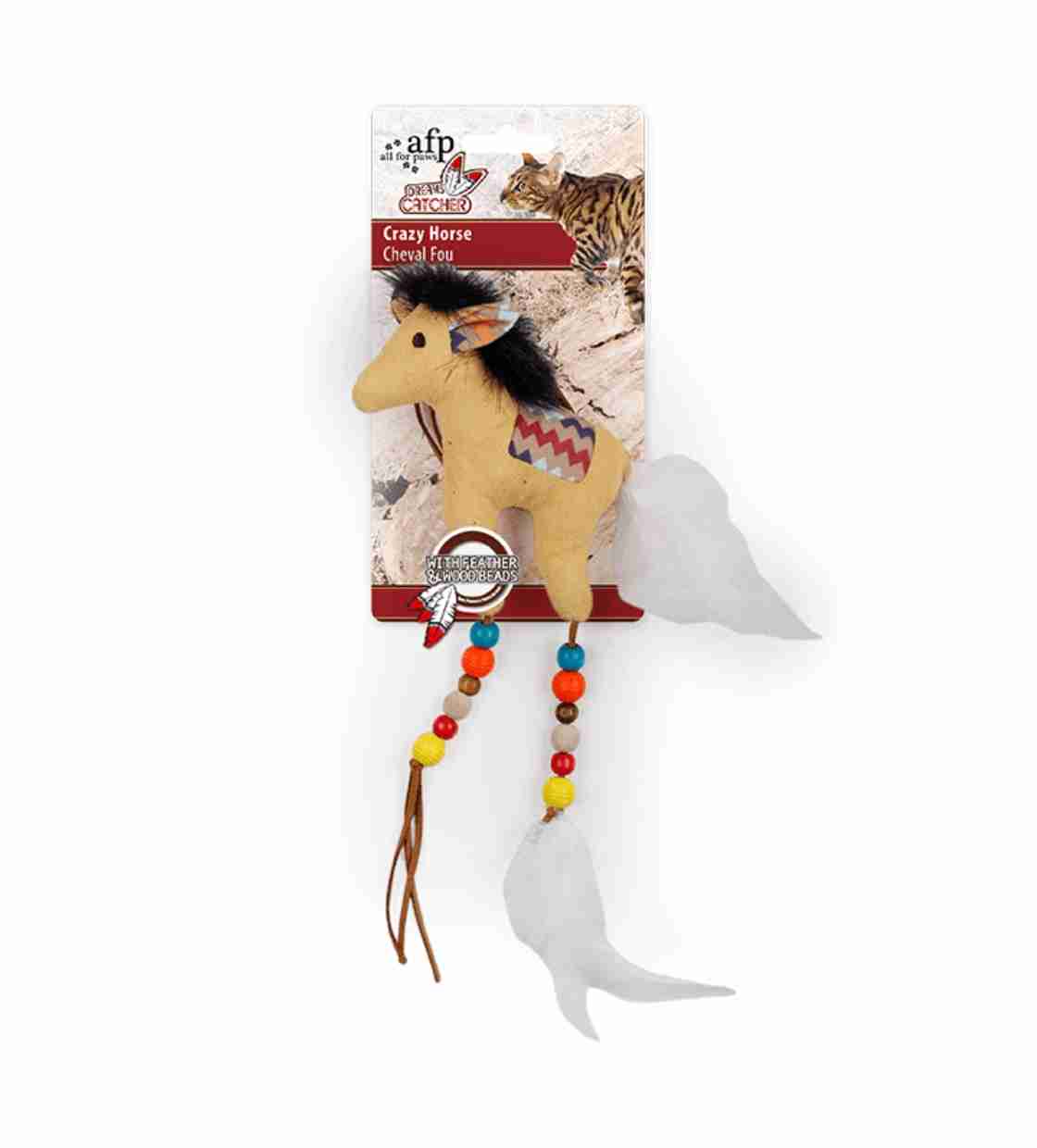 All For Paws Dream Catcher Crazy Horse, Cat Toy - Beige