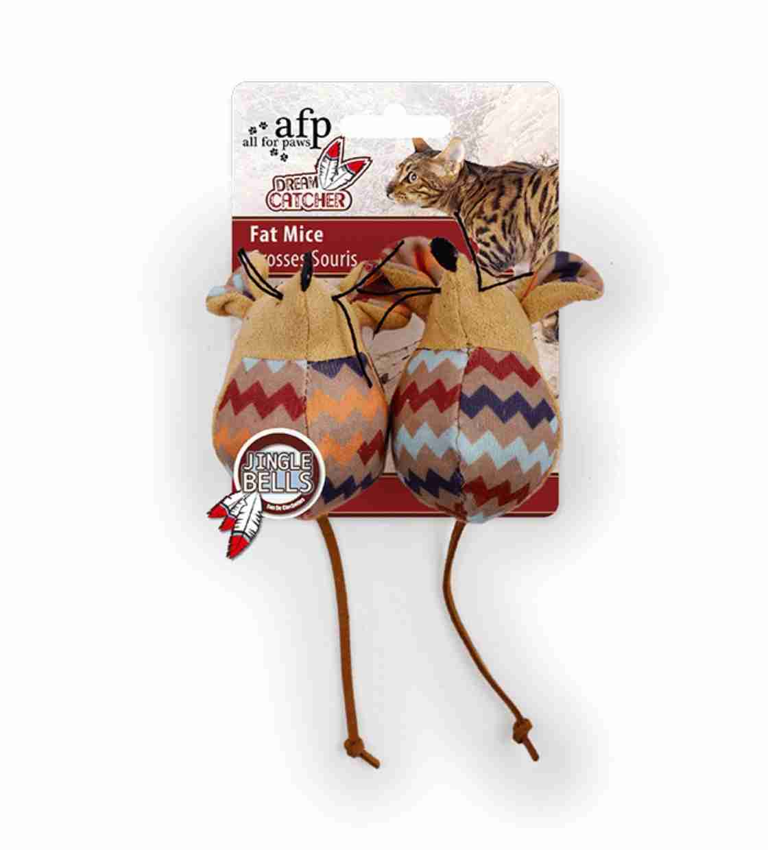 All For Paws Dream Catcher Fat Mouse, Cat Toy - Beige