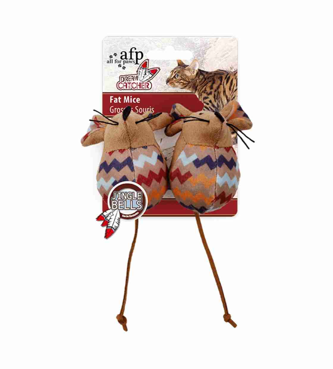 All For Paws Dream Catcher Fat Mouse, Cat Toy - Sand