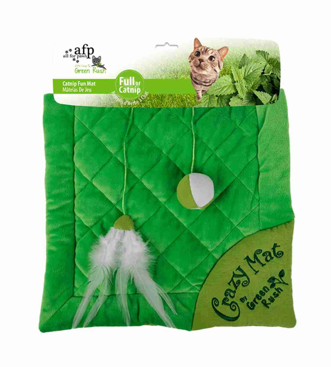 All For Paws Green Rush Crazy Cat Mat