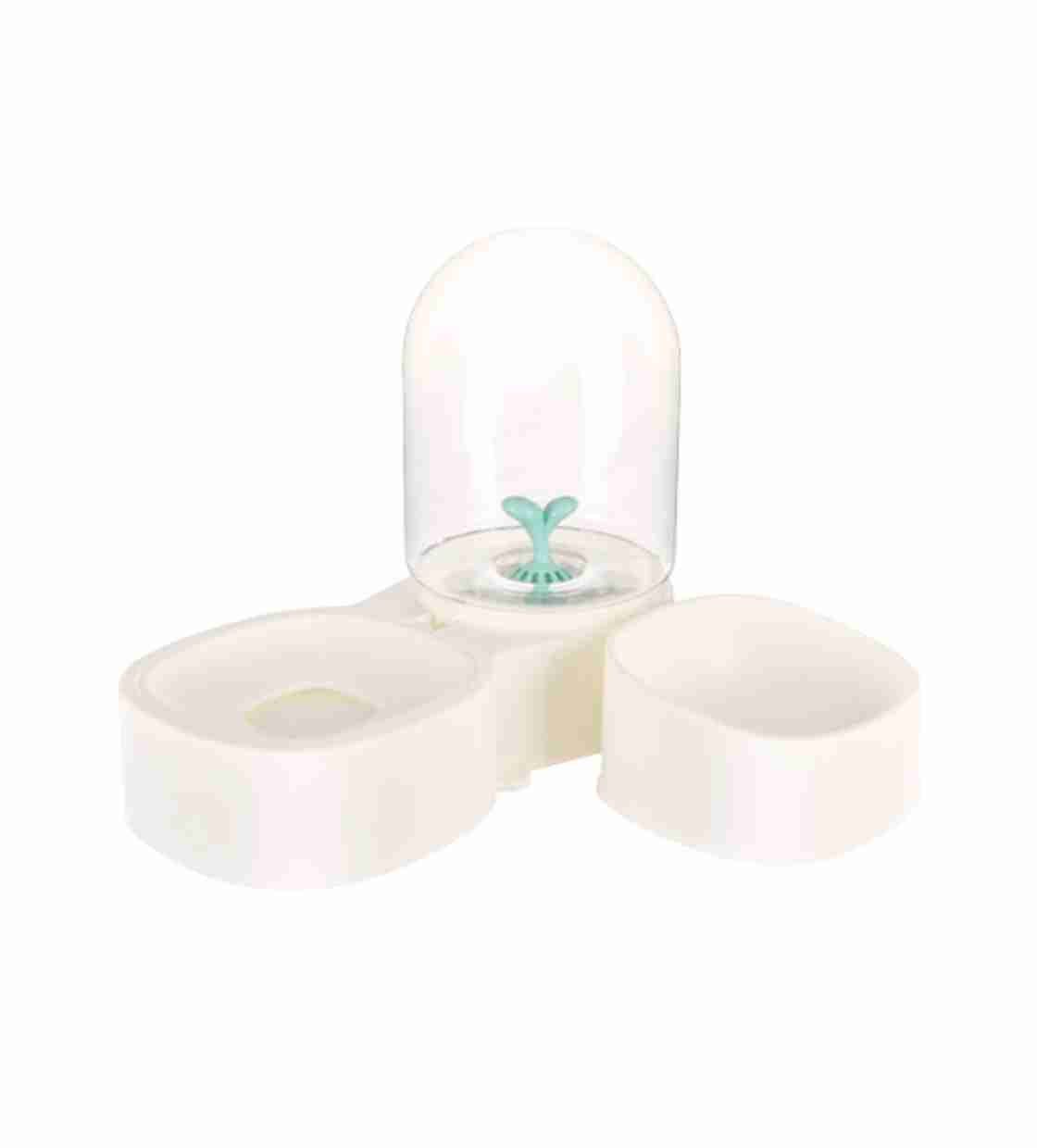 Pakeway Mangosteen Pet Bowl Single, Cat & Dog - White