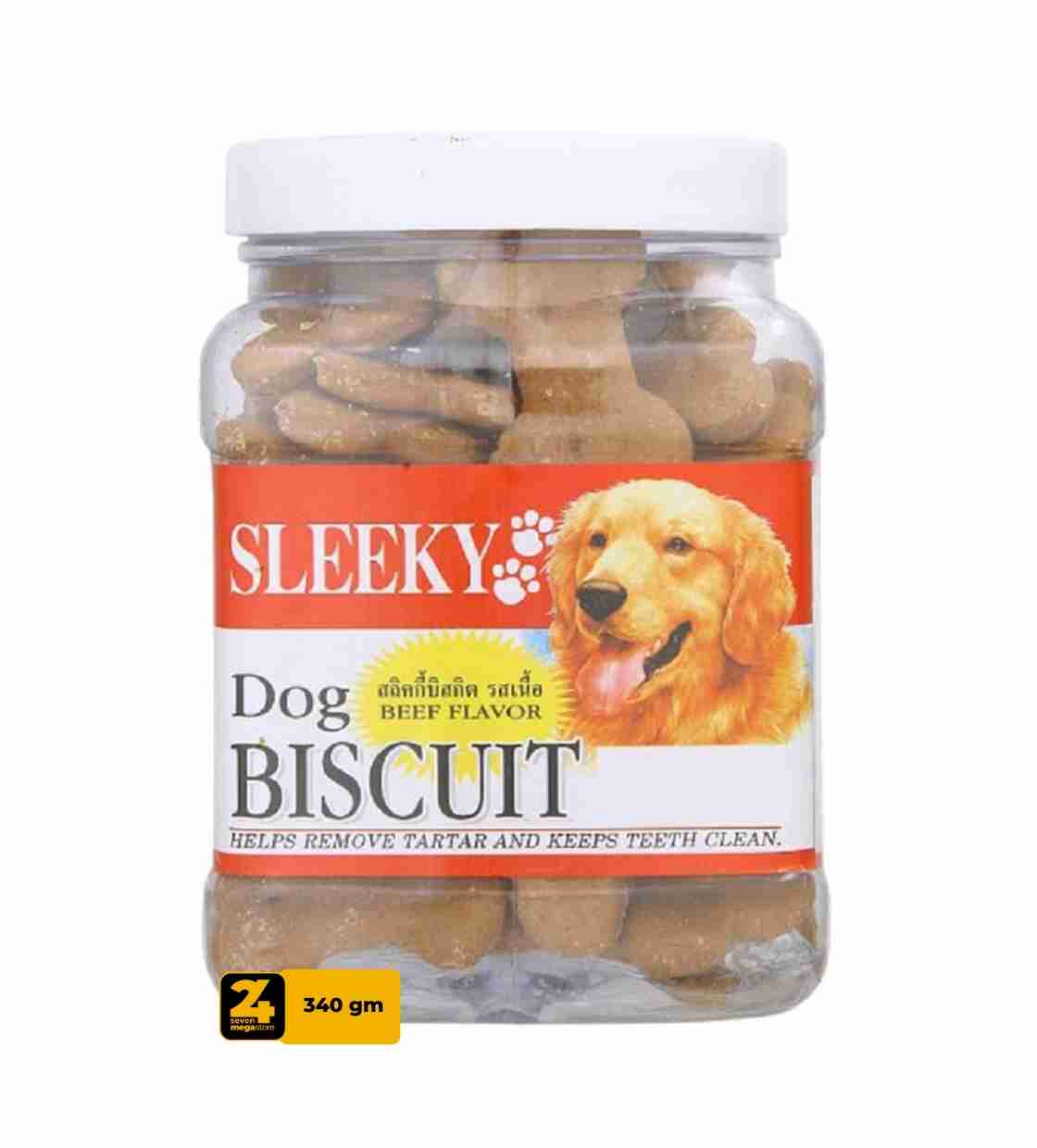 Sleeky Beef Biscuits, Dog Treats, 340 gm