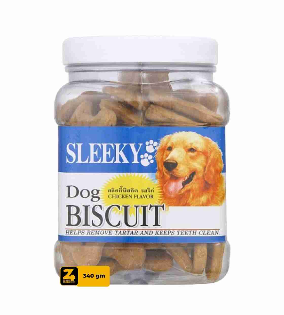 Sleeky Chicken Biscuits, Dog Treats, 340 gm