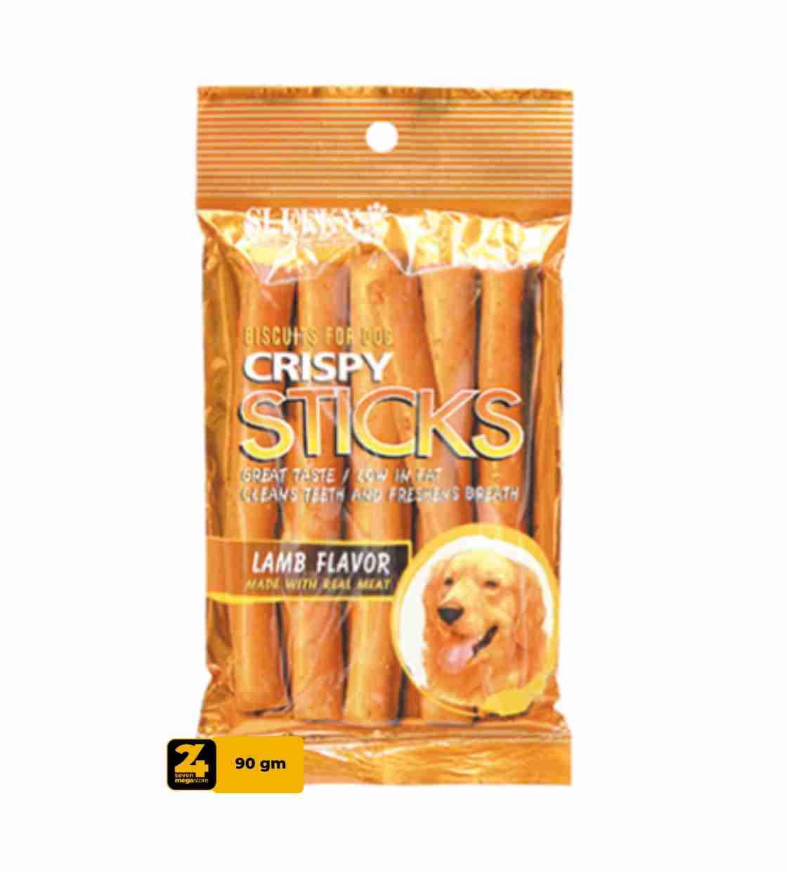 Sleeky Lamb Crispy Sticks, Dog Treats, 90 gm