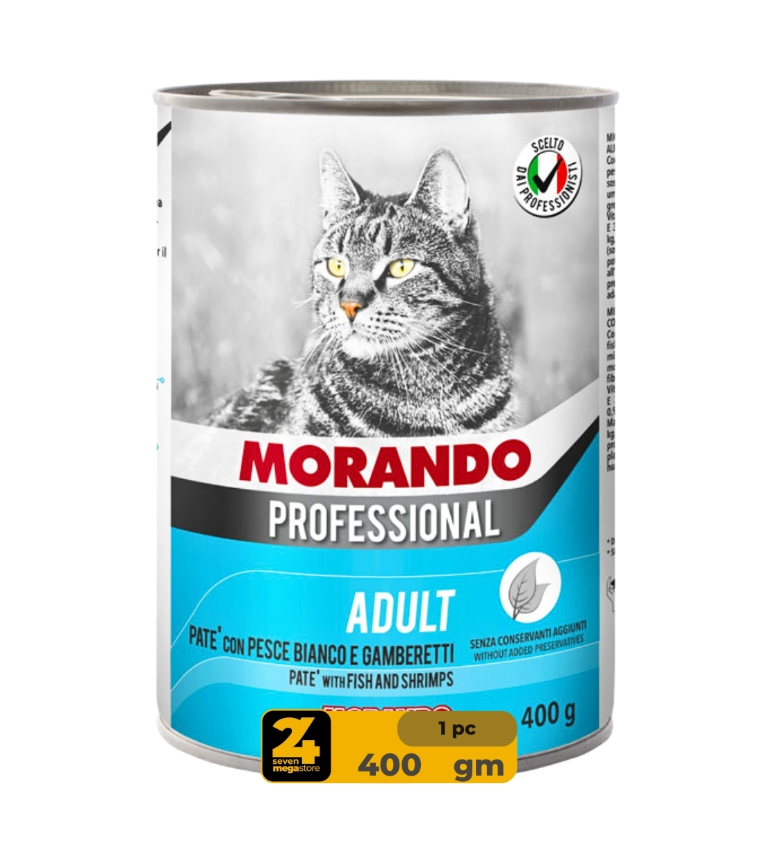 Morando Professional Fish and Shrimps Pate, Cat Wet Food, 400 gm