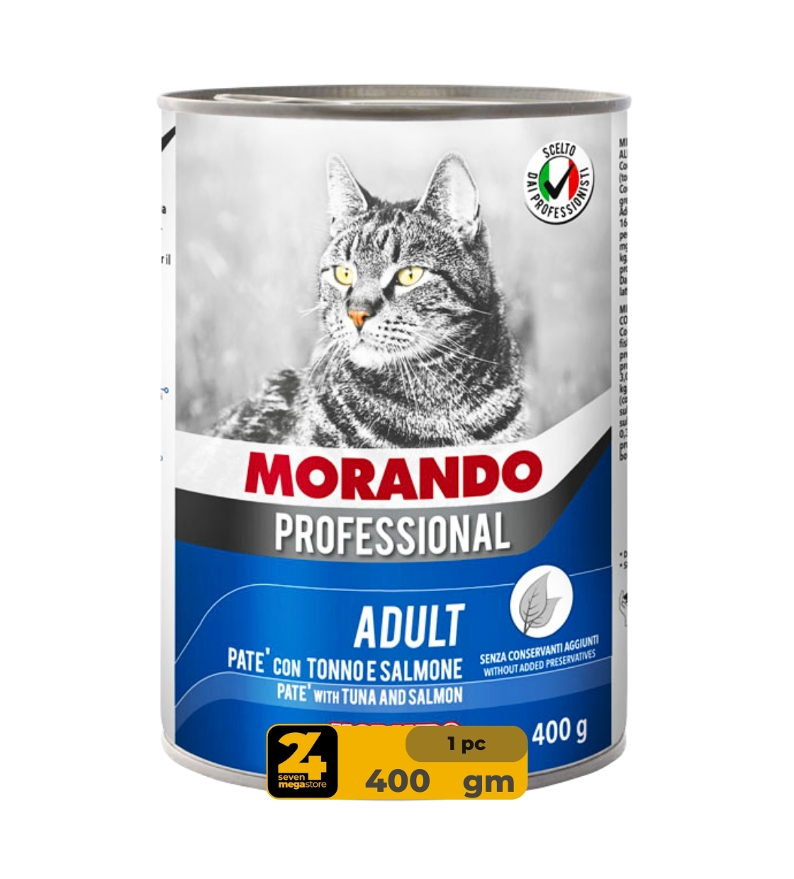 Morando Professional Tuna with Salmon Pate, Cat Wet Food, 400 gm