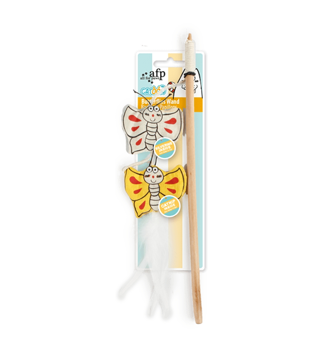 All For Paws Catoon Butterflies Wand Cat Toy