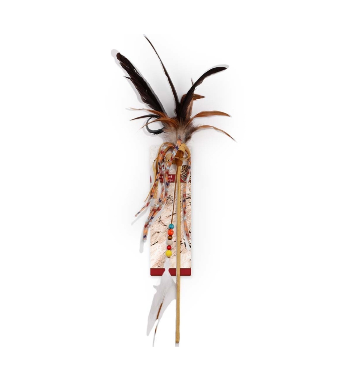All For Paws Hooranga Wand Beige Cat Toy